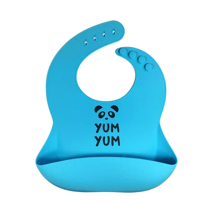 Силиконов лигавник с джоб за хранене на бебета, Yum Yum Bamboo